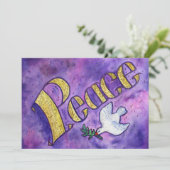 Peace Dove-uitnodiging Kaart (Staand voorkant)