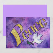 Peace Dove-uitnodiging Kaart (Voorkant / Achterkant)