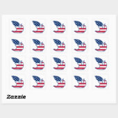 Peace Dove US Patriottisch ontwerp Vierkante Sticker (Vel)