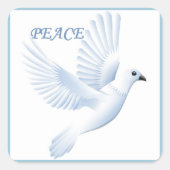 PEACE DOVE VIERKANTE STICKER (Voorkant)