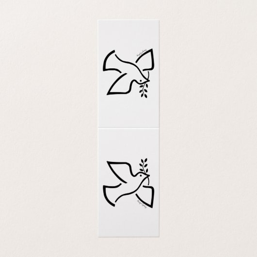 Peace Dove Visitekaartje (Buitenkant ongevouwen)