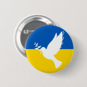 Peace Dove voor Oekraïne Ronde Button 5,7 Cm (Voorkant /achterkant)