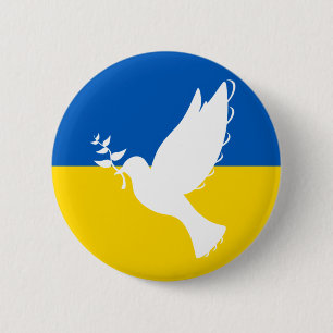 Peace Dove voor Oekraïne Ronde Button 5,7 Cm