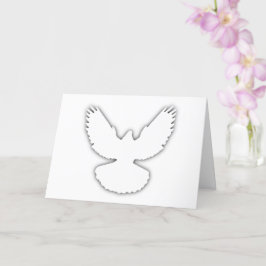 Peace Dove White met Shadow Eenvoudig Elegant Kaart