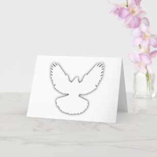 Peace Dove White met Shadow Eenvoudig Elegant Kaart