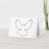 Peace Dove White met Shadow Eenvoudig Elegant Kaart (Voorkant)