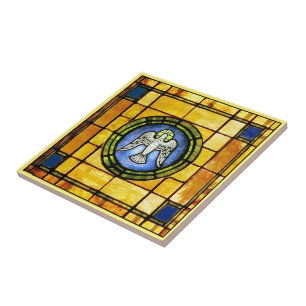 Peace Dove Window Ceramic Tile Tegeltje