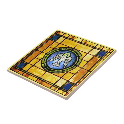 Peace Dove Window Ceramic Tile Tegeltje (Zijkant)