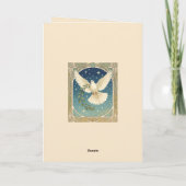 Peace Dove With Olive Sprig Decor Greeting Card Feestdagen Kaart (Achterkant)