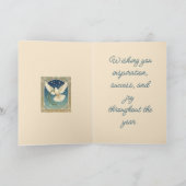 Peace Dove With Olive Sprig Decor Greeting Card Feestdagen Kaart (Binnen)