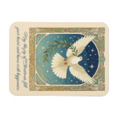 Peace Dove With Olive Sprig Decor Magneet (Horizontaal)