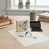 Peace Dove Wood Art Rubber Stamp Rubberstempel