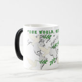 Peace Dove World Map Mug Magische Mok (Voorkant links)