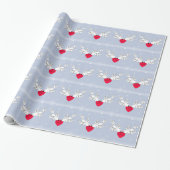 Peace Doves Heart Snowflakes Birds Cadeaupapier (Uitgerold)