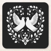 Peace Doves Kartonnen Onderzetters (Voorkant)