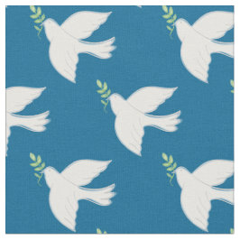 Peace Doves Religieuze Christelijk Blauwgroen Stof