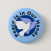 Peace Doves Ronde Button 5,7 Cm (Voorkant)