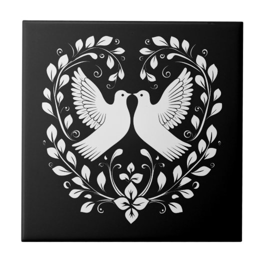 Peace Doves Tegeltje (Voorkant)