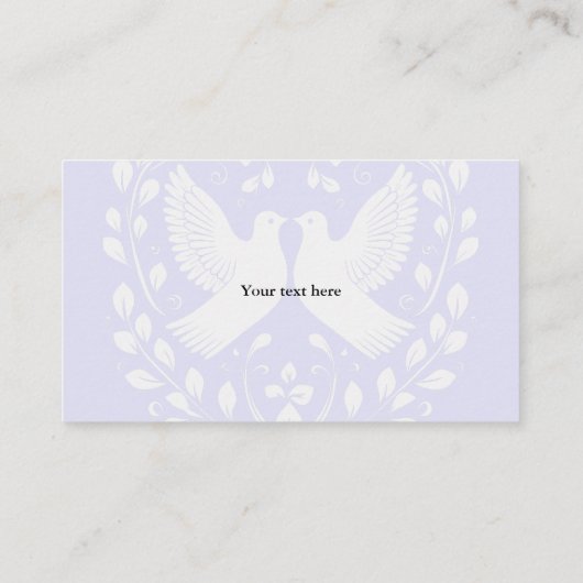 Peace Doves Visitekaartje (Achterkant)