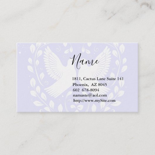 Peace Doves Visitekaartje (Voorkant)