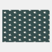 Peace Doves Vliegende Vogels Kerst Feestdagen CUST Inpakpapier Vel (Voorkant 2)