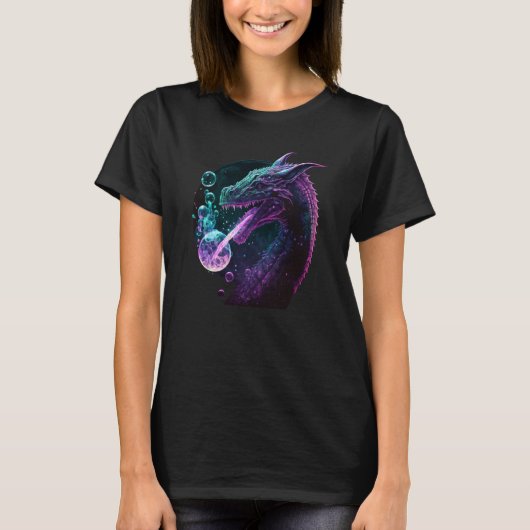 Peace Dragon With Bubbles  3 T-shirt (Voorkant)