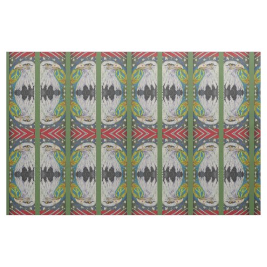 Peace Eagle Pattern Stof (Fat Quarter)