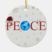 Peace Earth-kerstversiering Keramisch Ornament (Voorkant)