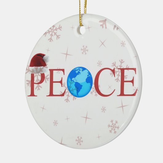 Peace Earth-kerstversiering Keramisch Ornament