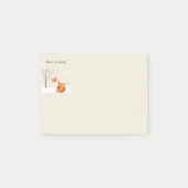 Peace Earth Minimalist Vos Vogel Dier Post-it® Notes (Voorkant)
