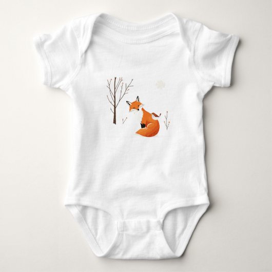 Peace Earth Minimalist Vos Vogel Dier Romper (Voorkant)
