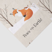 Peace Earth Minimalist Vos Vogel Dier Tissuepapier (Detail)