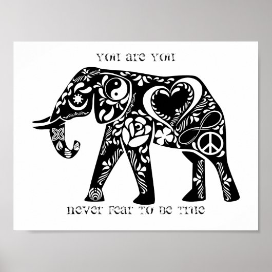 Peace Elephant Poster (Voorkant)