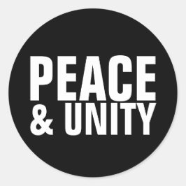 PEACE en UNITY Sticker