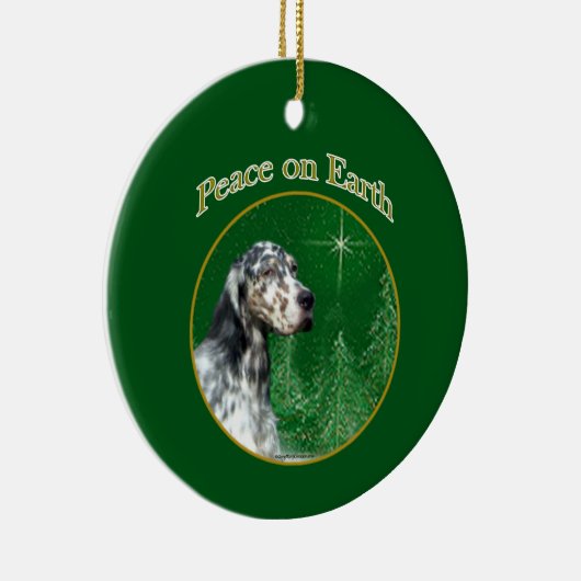 Peace English Setter Keramisch Ornament (Rechts)