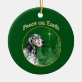 Peace English Setter Keramisch Ornament (Voorkant)