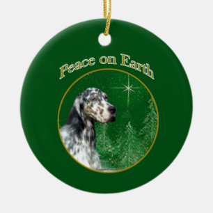 Peace English Setter Keramisch Ornament