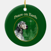 Peace English Setter Keramisch Ornament (Achterkant)