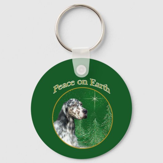 Peace English Setter Sleutelhanger (Voorkant)