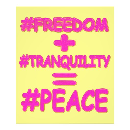 "PEACE EQUATION" — Cute Design. Bestel nu Foto Afdruk (Voorkant)