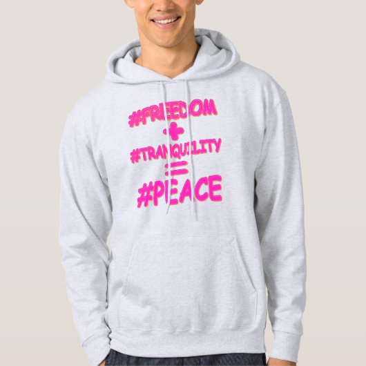 "PEACE EQUATION" — Cute Design. Bestel nu Hoodie (Voorkant)