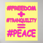 "PEACE EQUATION" — Cute Design. Bestel nu Poster (Voorkant)