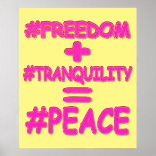 "PEACE EQUATION" — Cute Design. Bestel nu Poster