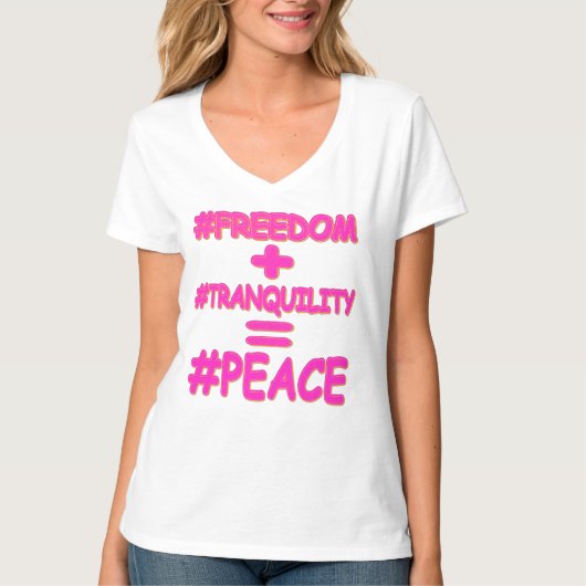 "PEACE EQUATION" — Cute Design. Bestel nu T-shirt (Voorkant)