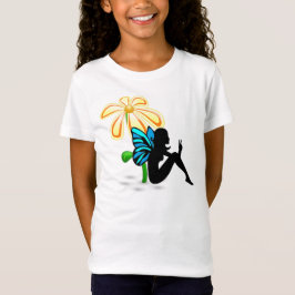 Peace Fairy Zitting Beneath a Yellow Flower T-shirt