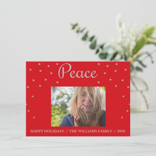 Peace Feestdagenkaart (Staand voorkant)