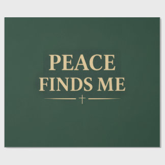 Peace Finds Me Christian Faith Design Cadeaupapier