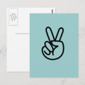 Peace Fingers Briefkaart (Voorkant / Achterkant)