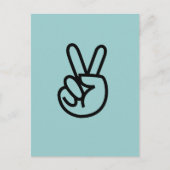 Peace Fingers Briefkaart (Voorkant)