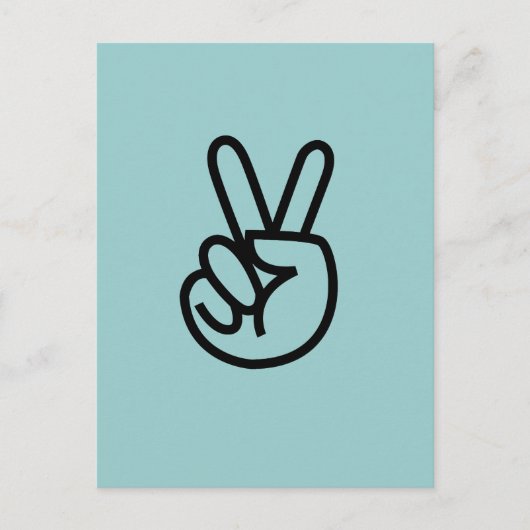 Peace Fingers Briefkaart (Voorkant)
